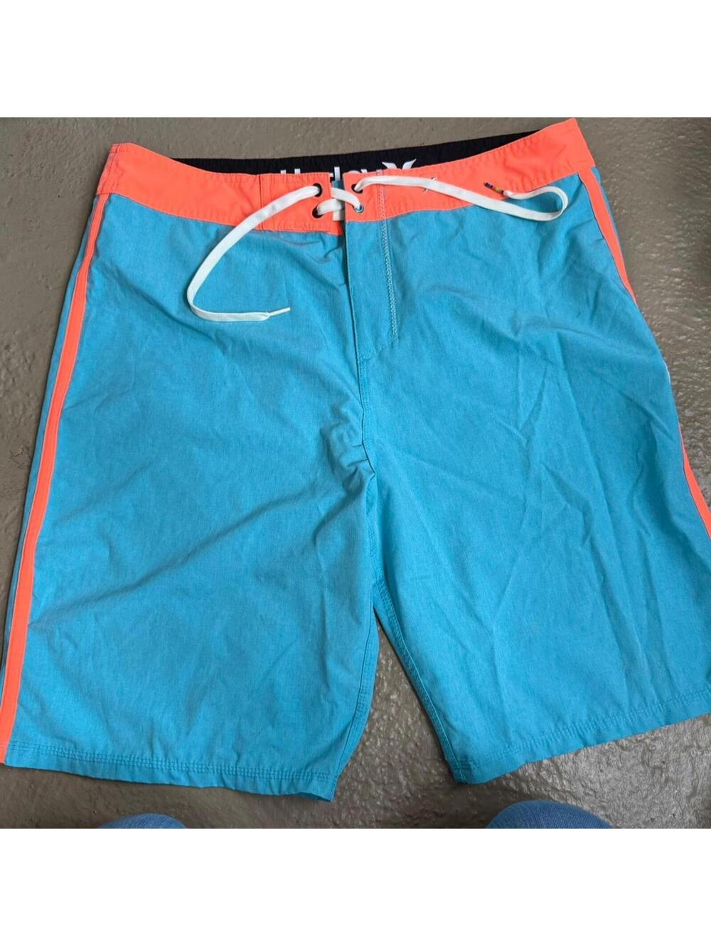 Hurley Men's Multi and Blue Swim-briefs-short